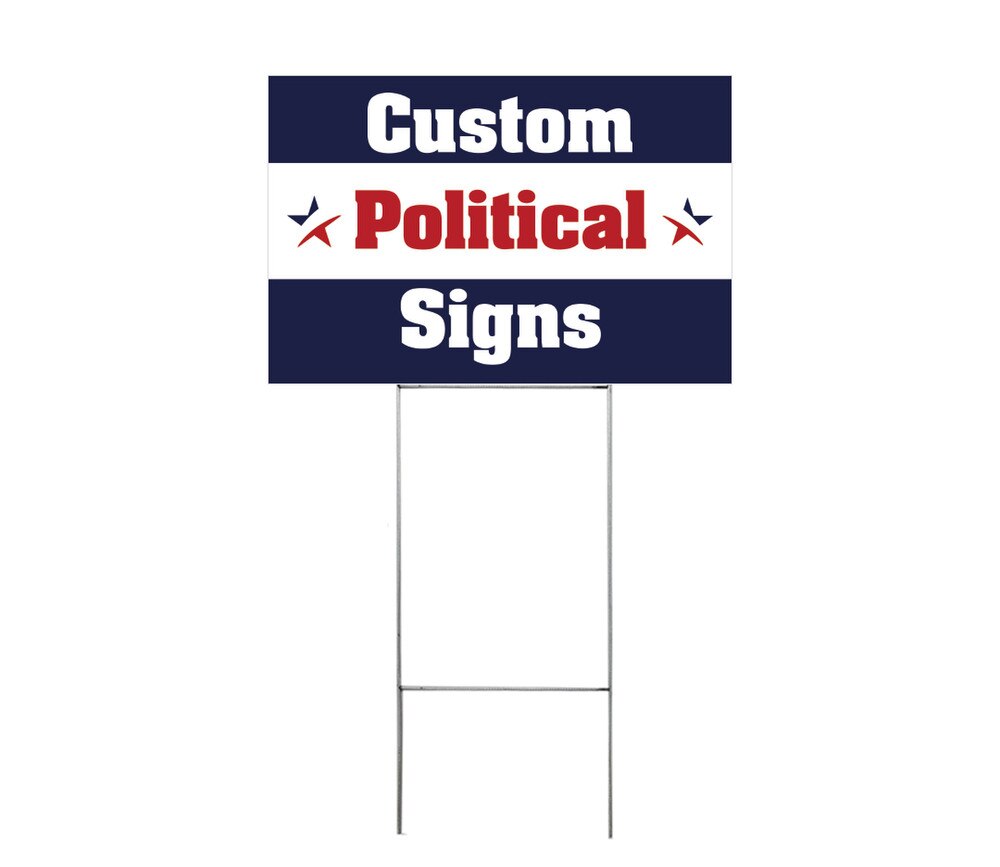 Yard Sign — 23 x 18 Double Sided Large Stake Graphic Package